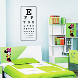 Eye test - samolepka na zeď