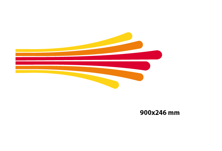 Funky rainbow - samolepka na zeď 