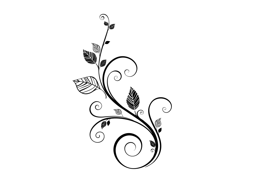 Leafspiral - samolepka na zeď