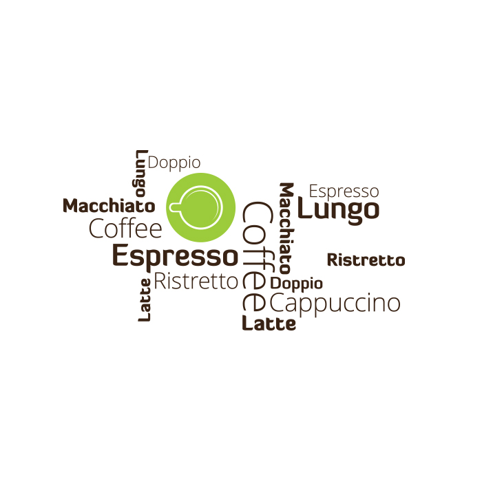 Coffee mix - samolepka na zeď