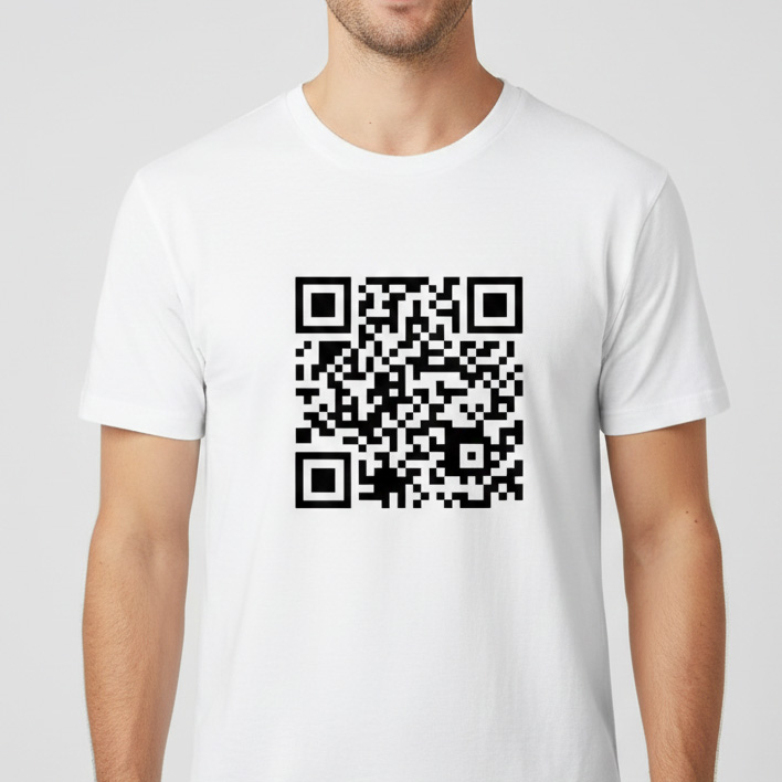 Tričko s vlastním QR kódem a unikátním potiskem