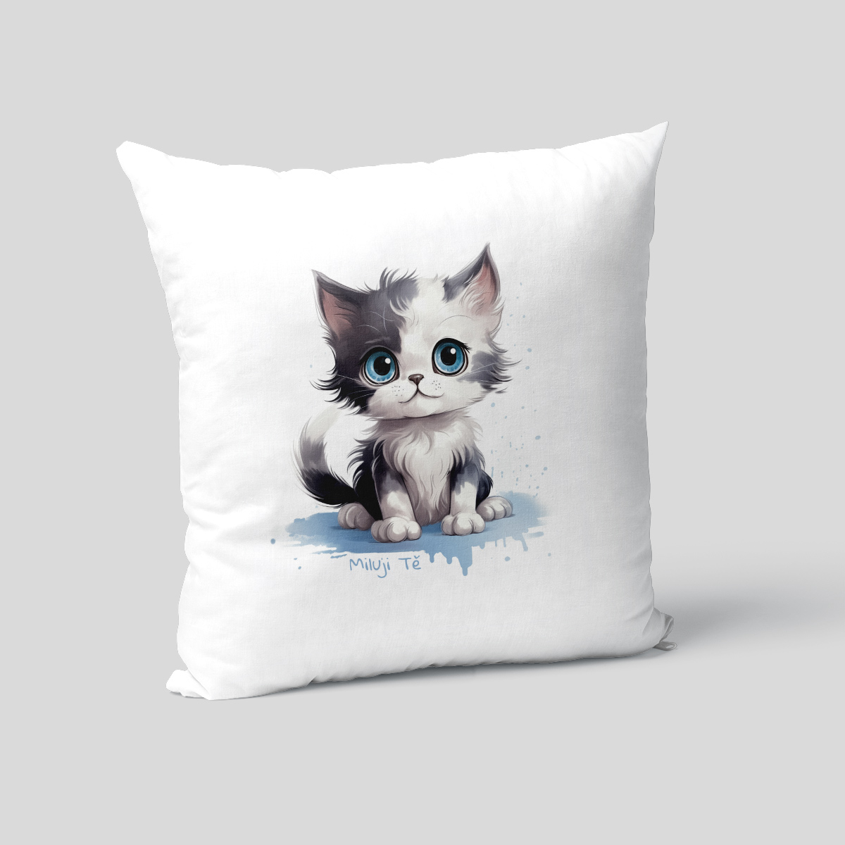 Miluji Tě (koťátko) - polštář s potiskem
