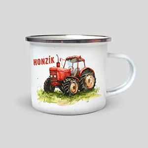 Traktor se jménem - plecháček s potiskem