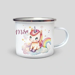 Jednorožec se jménem - plecháček s potiskem