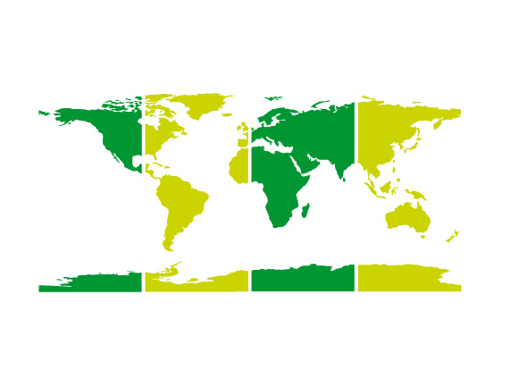 Mapa světa - samolepka na zeď 