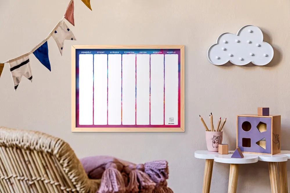 Magnetický týdenní plánovač 40x30 cm (DJTL)