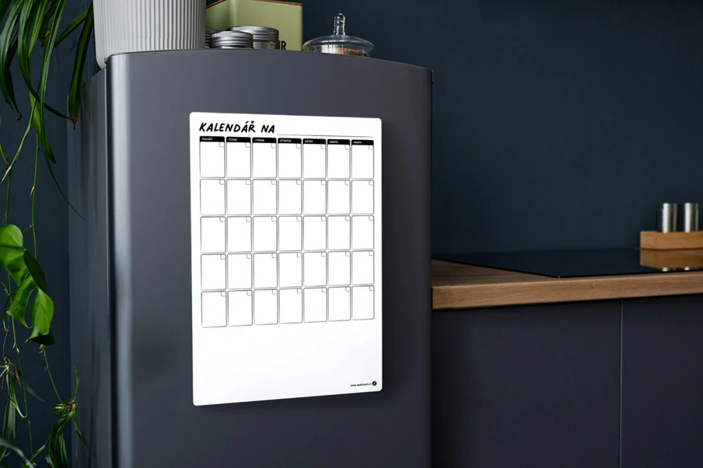 Magnetický popisovatelný rodinný plánovač (měsíční) 40×60 cm