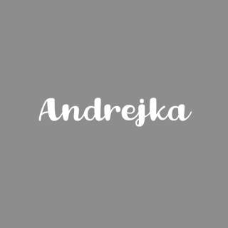 Dětské jméno Andrejka 75 cm - samolepka na zeď