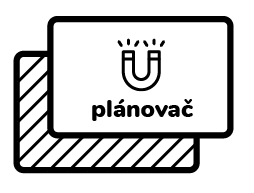 Magnetický plánovač vč. pokovené samolepicí plochy